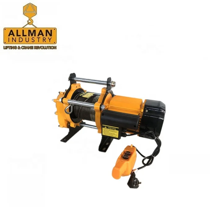 1000kg Portable Electric Pulling Winch 220V Wire Rope