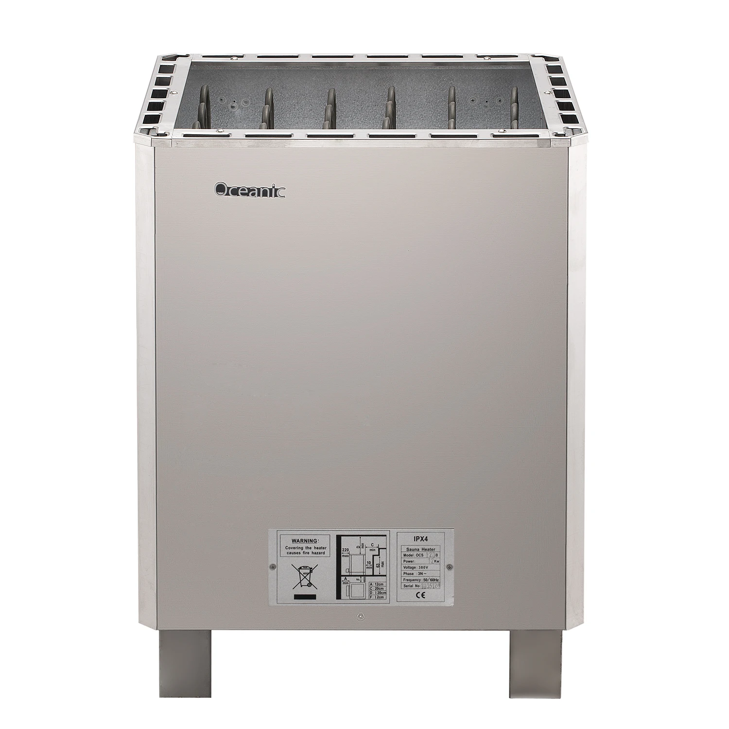 high quality SUS304 stainless steel jacket  electric heating sauna bath heater