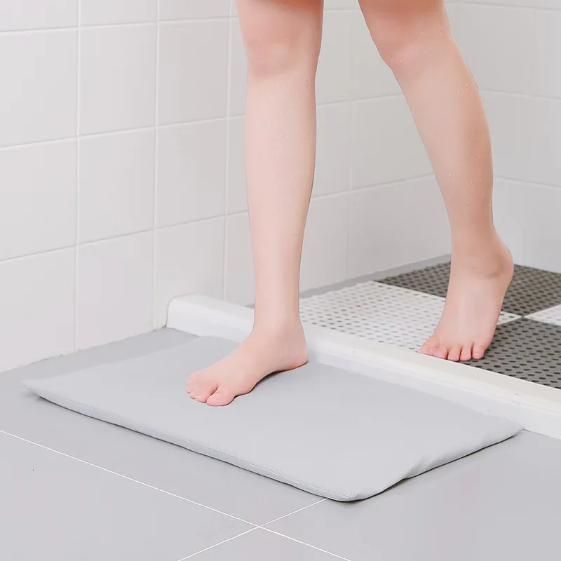 High Quality Water Absorbent Fabric Soft Diatomite Drying Bath Mat Non-Slip Diatomaceous Earth Bath Mat