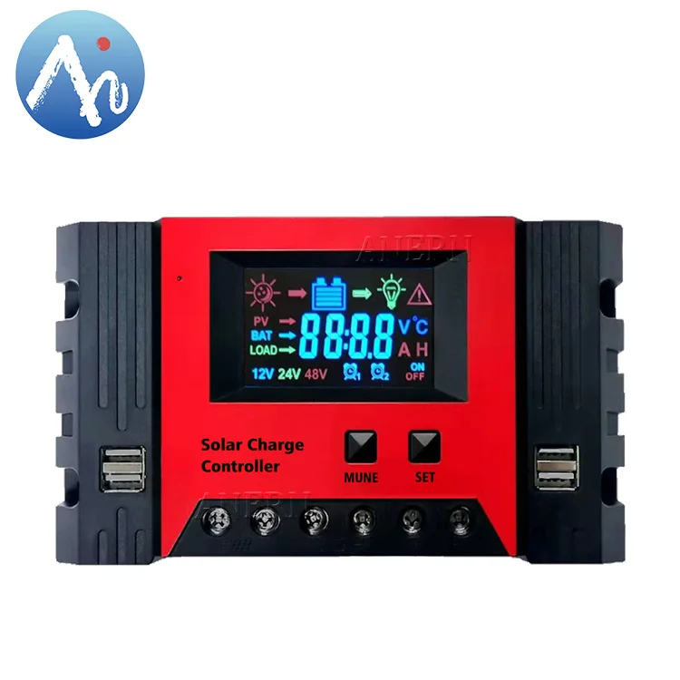 Anern PWM 12v/24v 30a pwm регулятором солнечного заряда контроллер