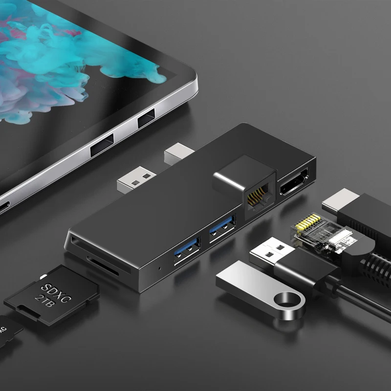 Конвертер док-станция для ноутбука usb c адаптер из алюминиевого сплава 3 в 1 usb c концентратор док-станция 3