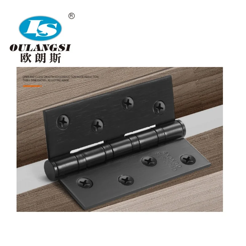 OLS-D42 201 304 Stainless Steel Flat Hinge Black Wooden Door  Hinge Flat Open 4 inch 5 inch 3 inch Window Hinge