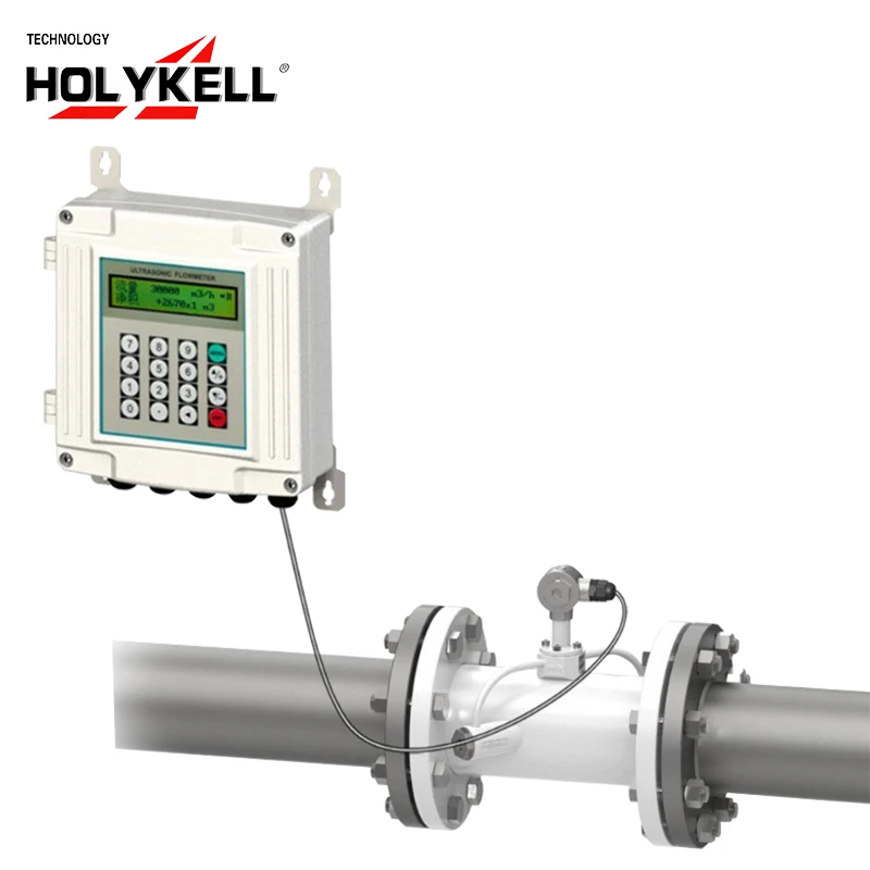 
Holykell factory China supplier lcd displayer digital water flow meter and ultrasonic flow meter price 