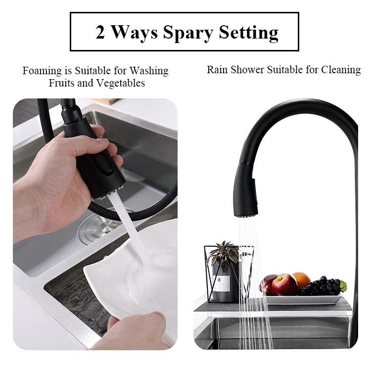 Black Pull Out Kitchen Faucet Sink Faucet Single Handle Kitchen Mixer Kitchen Taps