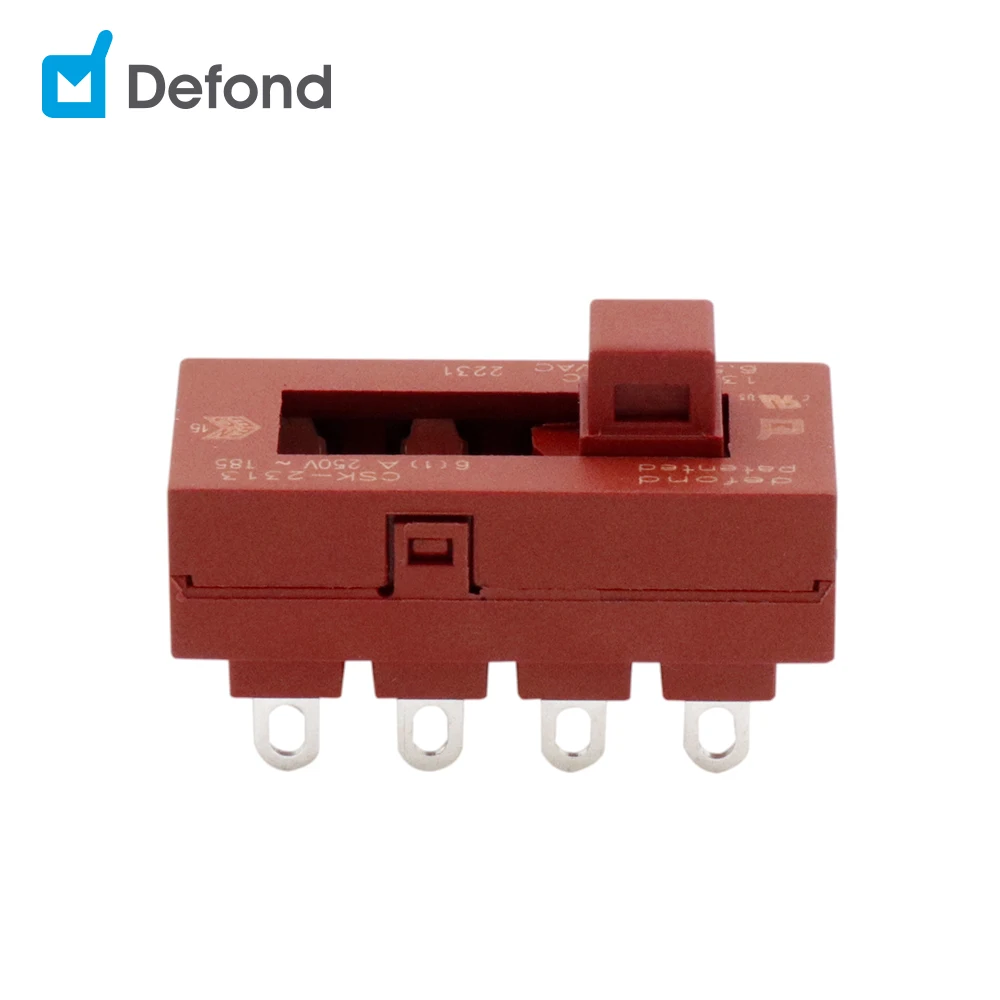 Defond CSK-2313-03 6A 250V AC DP3T 8PIN t85 1e4 3-позиционные слайд-переключатели 3-позиционные Скользящие переключатели