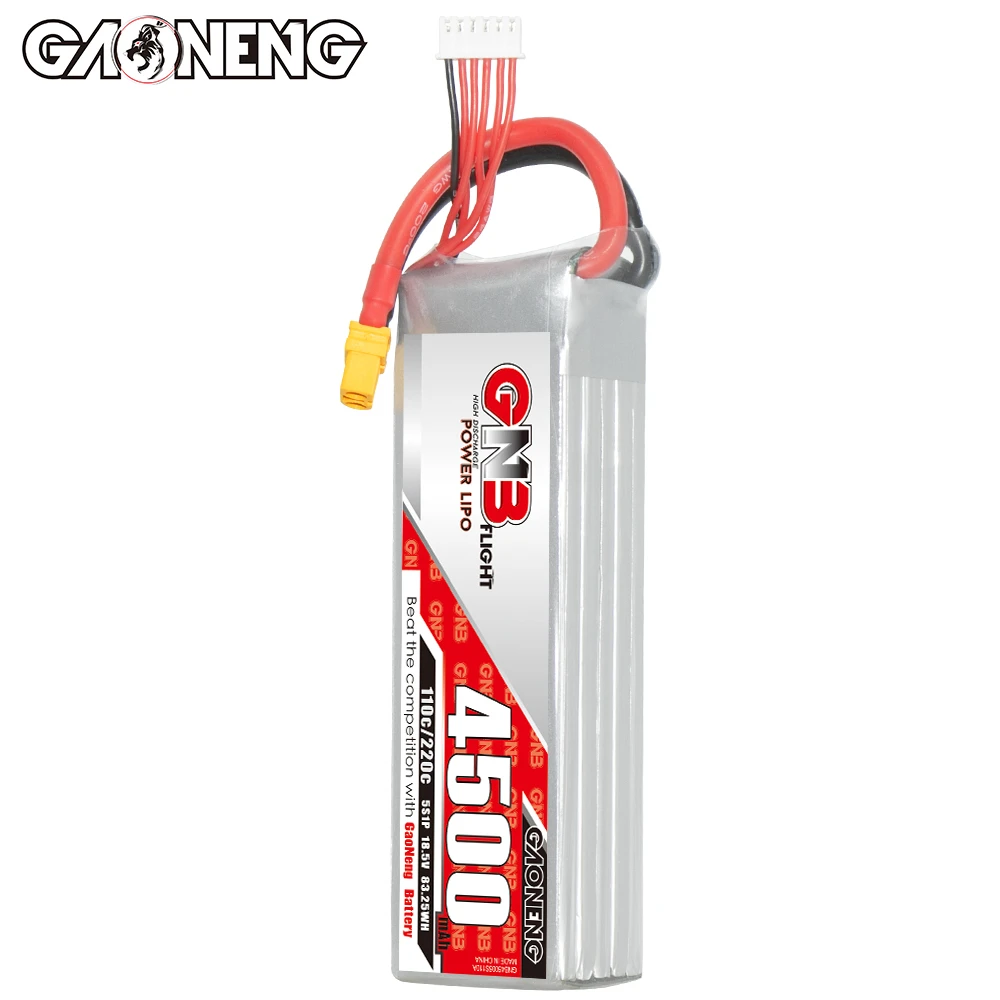 GNB GAONENG 4500 мА/ч 5S 18 5 V 110C 200C XT60 RC воздушный беспилотный летательный аппарат литий-полимерный аккумулятор высокой разрядки C Рейтинг производительности вертолет