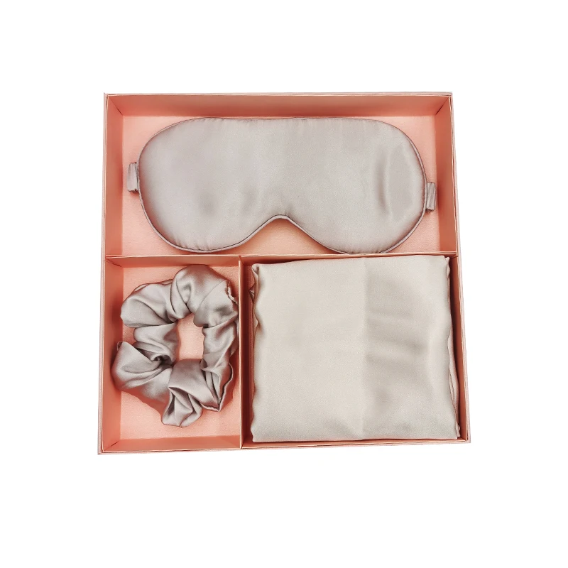 Amazon Hot Selling Personalized Luxury Sleep Eye Mask  Custom Sublimation 16mm Pink Mulberry  Silk Mask With Sleeping