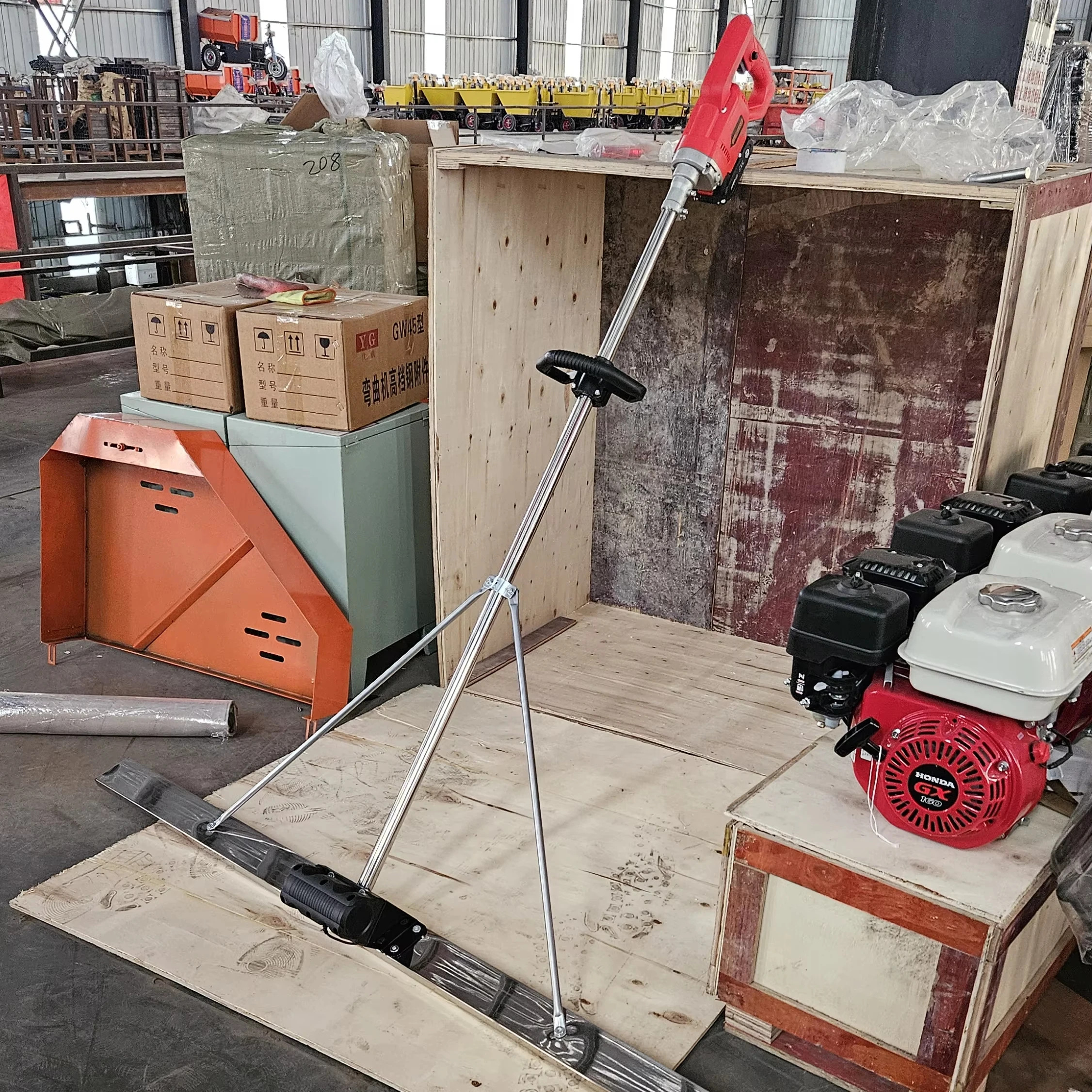 Li-ion battery electrical Concrete Power Screed Pavers Cement Floor Leveling Screeding Machine