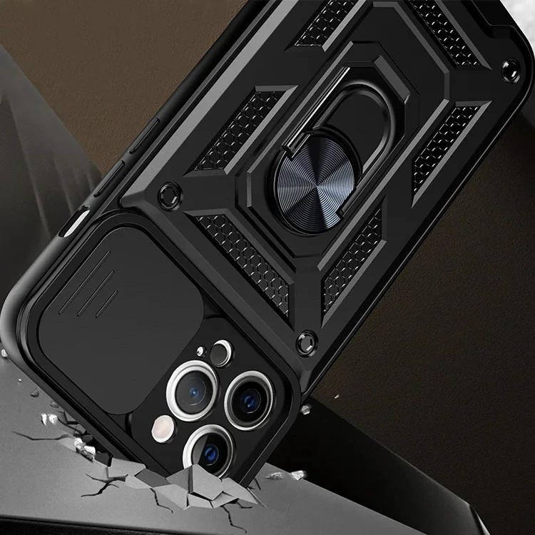 tup pc 2 in 1 shockproof protection phone case for samsung s21with push pull camera close window