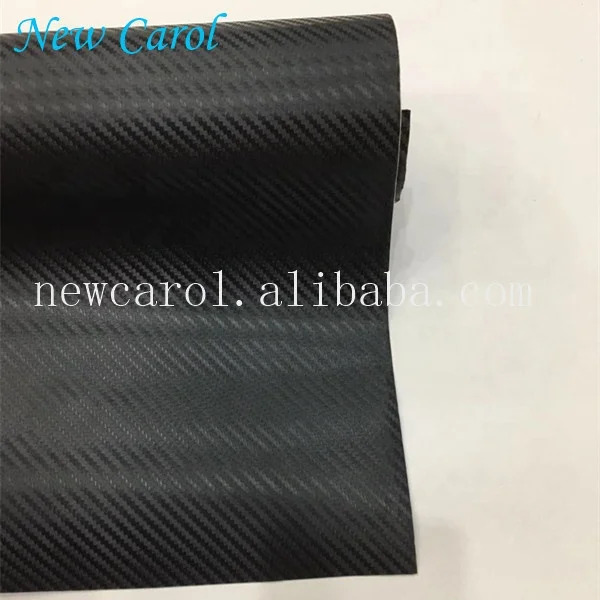Car Accessories Exterior Decoration PVC Sticker Black 3D Carbon Fiber Vinyl Film
