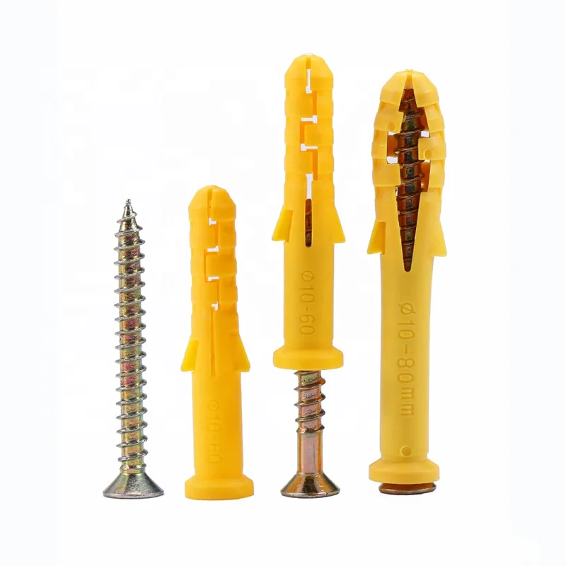 Factory Price M6 M8 M10 M12 Wall Screw Plug Expansion Drywall Anchors Anchor Bolt Fish Shape Plastic Nylon Inch Building ANKA