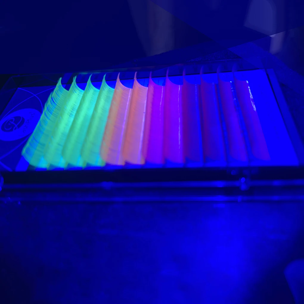 LashPlus Individual Eyelashes neon lash trays d curl mink eyelash extensions silk color lashes glow