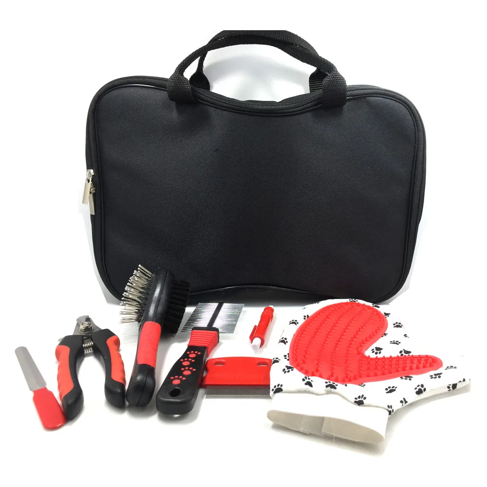 Perfect 7 in 1 Pet Grooming Hair Remover Set Brush Comb Mitt for Pets