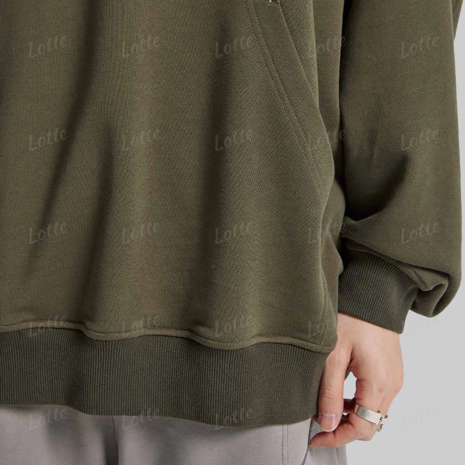 Custom Logo Warm Cotton Fleece Half-zip Sweatshirt Big and Tall Oversize Plus Size Mock Neck Quarter Zip Pullover Men