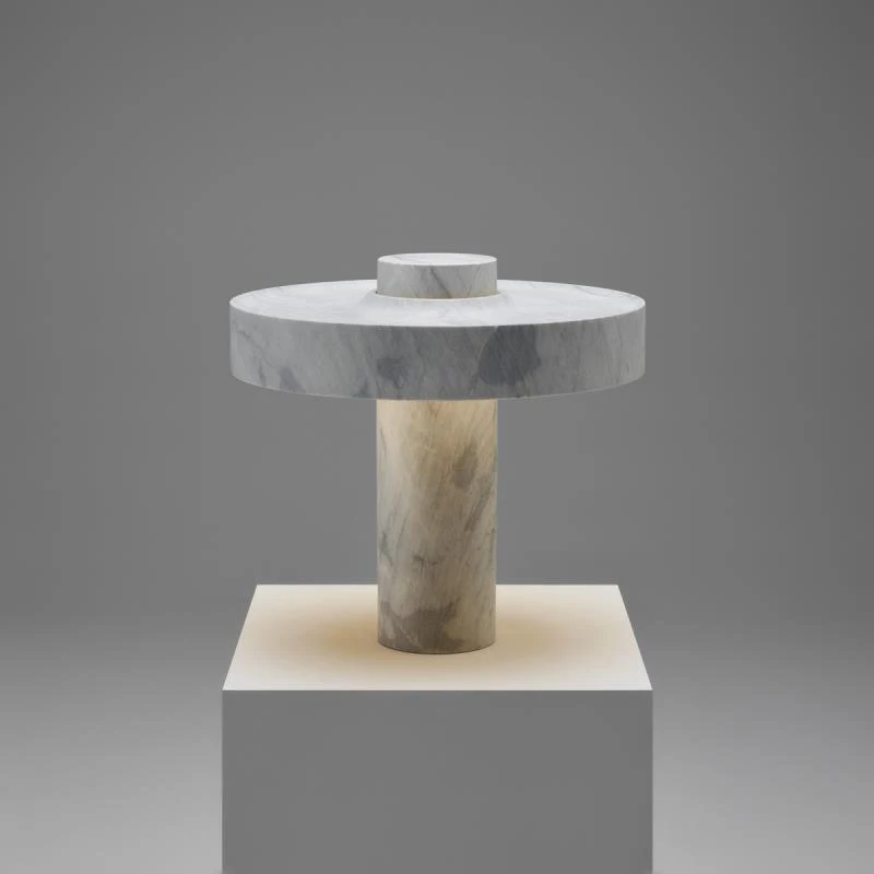 
New fashion Good quality home decor sofa side Nature stone table lamp 