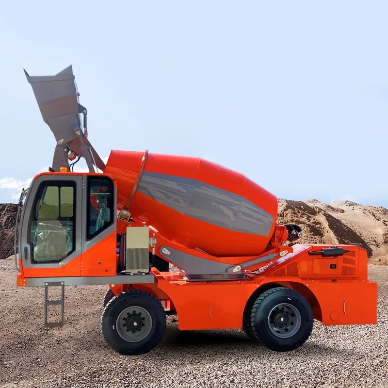 New Fully Hydraulic Mobile Concrete Mixer Truck from China Self-Loading with Reliable Engine famous brand engine  hobby  mini