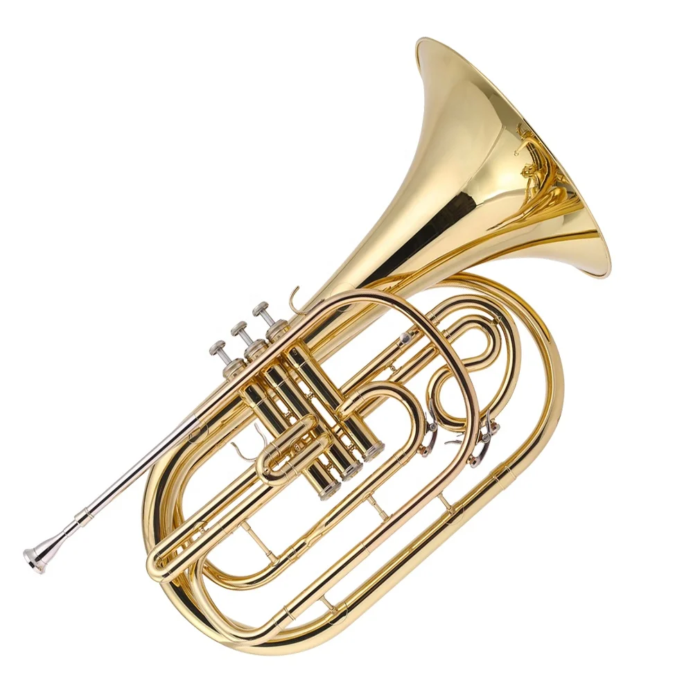 SEASOUND OEM Cheap High Quality Bb Gold Marching Instrument French Horn JYMFH6362