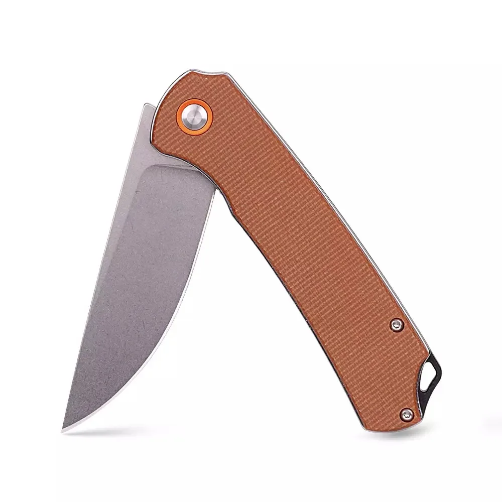 High Quality Delicate Micarta Handle Outdoor Camping Knife EDC Self Defense Folding Pocket Knife