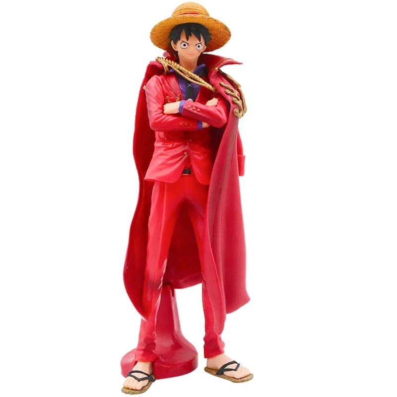 One Piece Art King 20th Anniversary Anime Pvc Figure Red Cloak King One Piece Monkey D Luffy Collectible Model 27cm