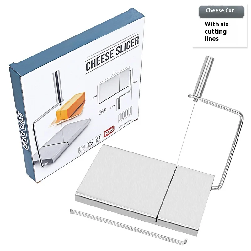 Best Seller Stainless Steel Multifunctional Cheese Slicer Ceramic Plastic Material for Precise Slicing of Sausage Ham Cheese
