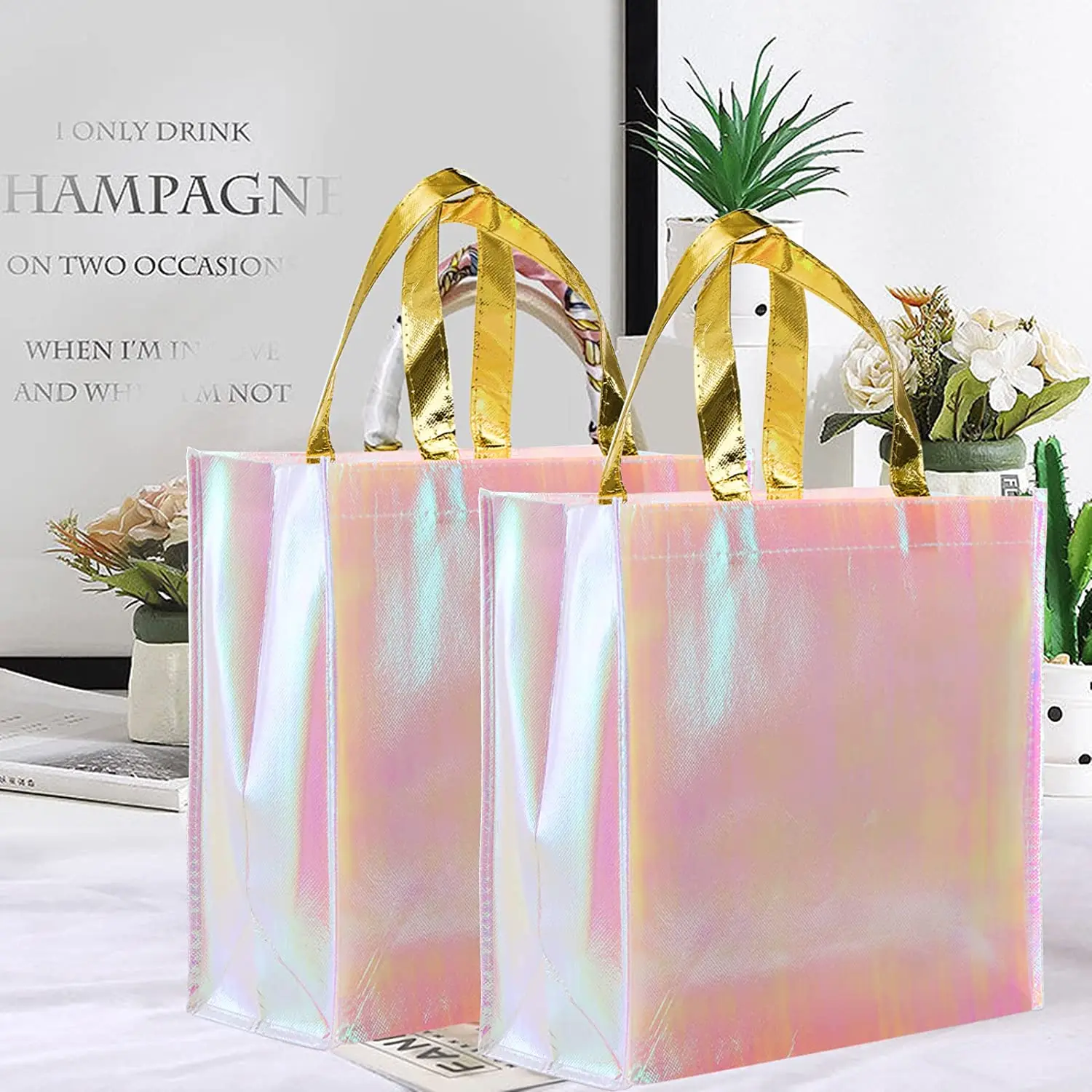Customized foldable printed laminated customized shopping PP storage bags waterproof non woven bag