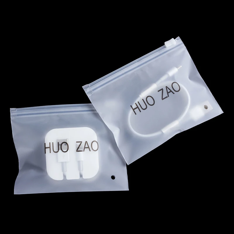 
Reusable custom one side transparent packaging bag custom zipper bag 