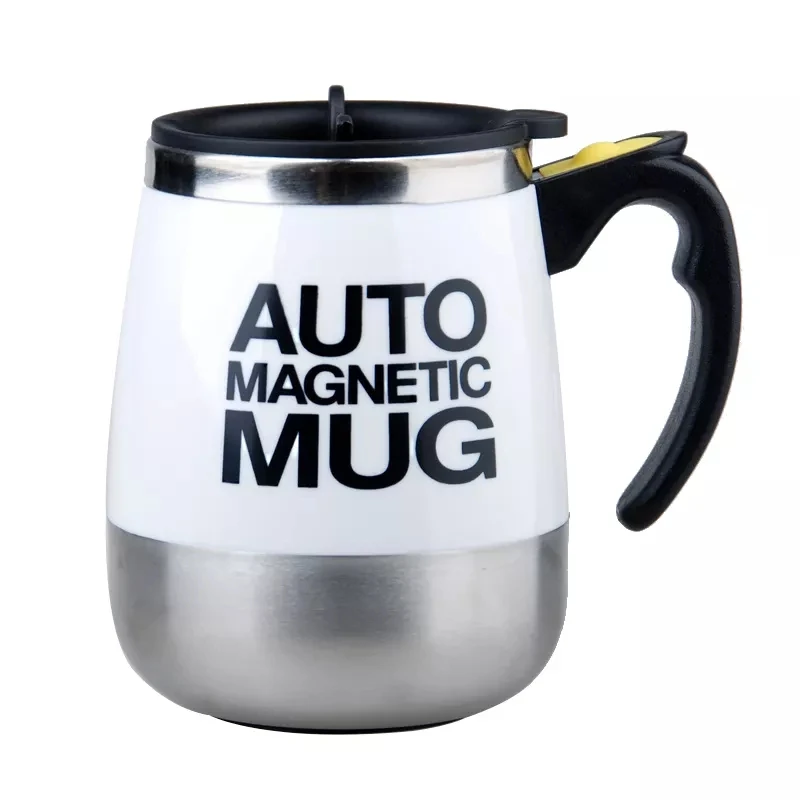 16 Oz Double Walled USB Auto Magnetic Electric Mixing Cup Stainless Steel Self Stirring Coffee Mug