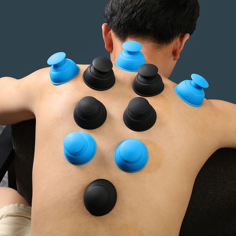 dropshipping Body Cupping Tool High Quality Magnetic Dry Vacuum Silicone Acupuncture Cupping Equipment Sets