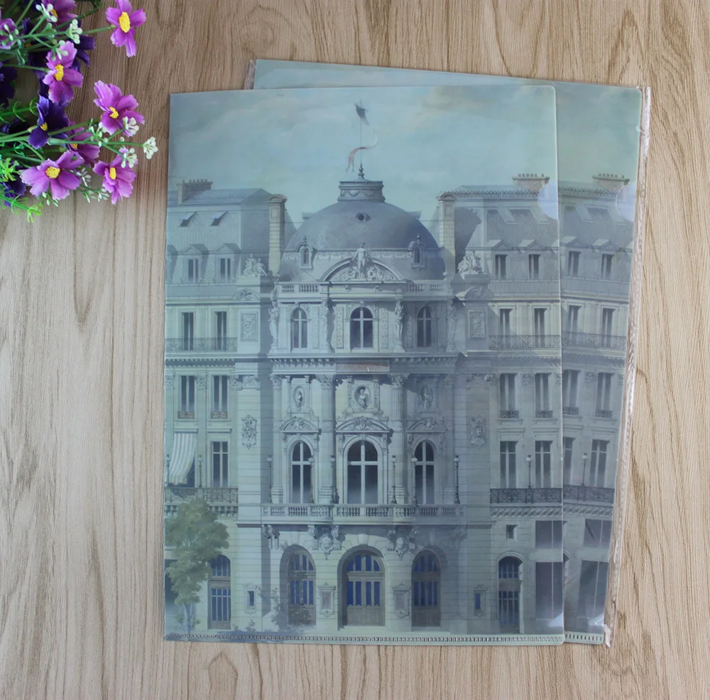 
L shape file holder at A4 size custom printed made of PP 