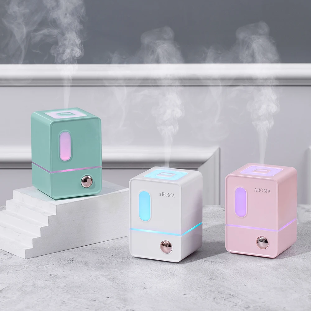 Mini desktop 150ml 7 led color lights quiet h2o spray nano mist air purifier wet fogger ultrasonic aroma diffuser humidifier