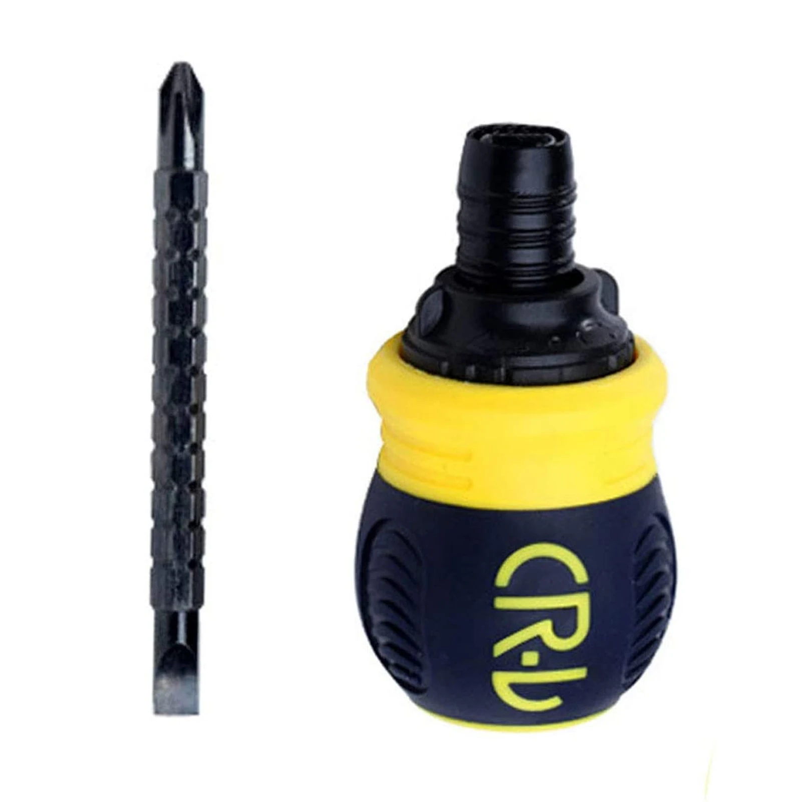Electronics Maintenance Stubby Screwdriver Ratcheting Screwdriver Slotted and Cross Dual-end Telescoping CR-V Screwdriver