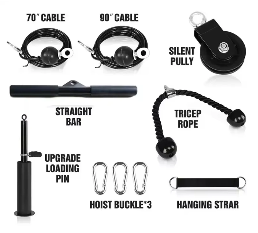 Home Gym Equipment Fitness Lift Pulley System Strength Training Gym Cable Machine