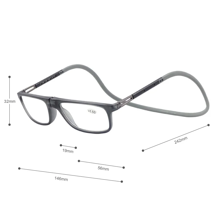 Pilot optics 2022 high quality with case folding soft chain reading glasses