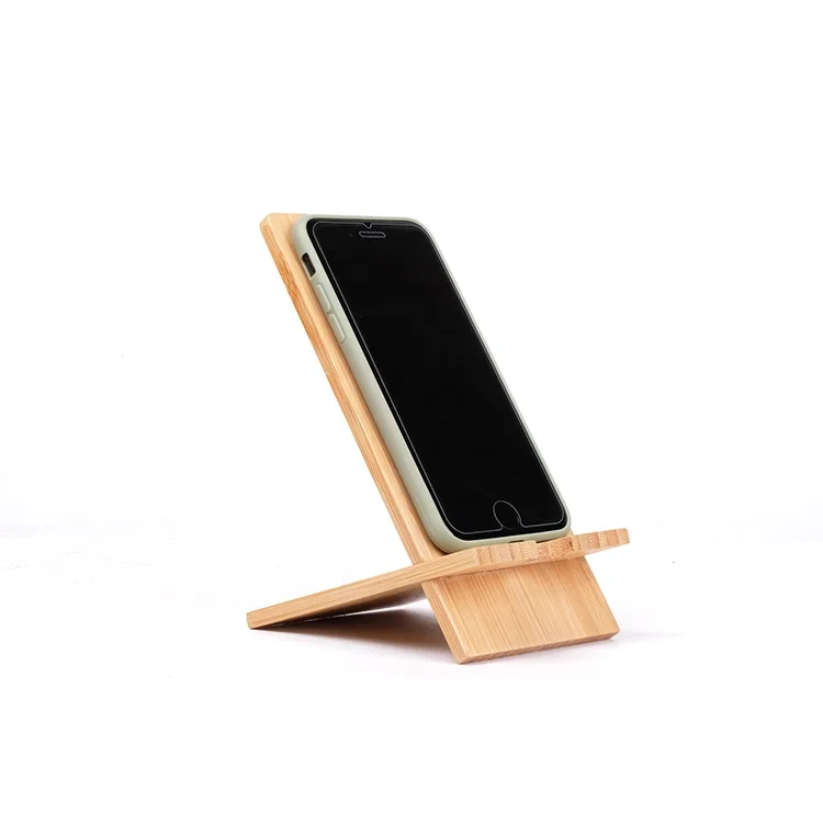 Wooden Customized Logo Desktop Tablet Holder-desktop Stand Holder 2023 Bamboo Cell Phone Stand-bamboo Natural Fashionable Legend