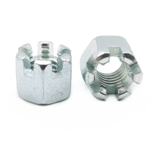 High Quality Din935 Flanged Castle Nut M20 Carbon Steel Stainless Steel Hot Selling with Galvanized Zinc Plated Finish Low Price