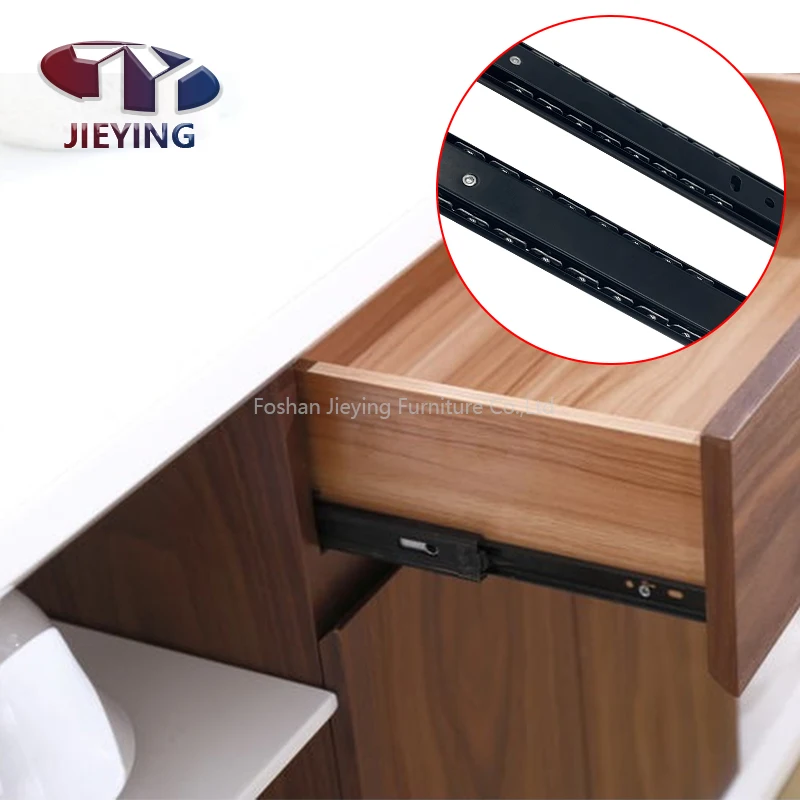 27mm Custom Weight/Inch Metal Full Extension Ball Bearing Telescopic Channel Cabinet Drawer Slide Rail Cupboard Drawers Slides