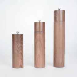 Wholesale High Quality Aluminum Wood grain pepper grander mill Manual Mechanism Salt and Pepper Grinders