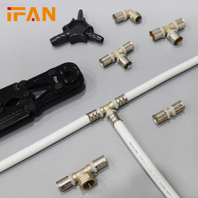 IFAN Wholesale Pex Plumbing Underfloor Heating Multilayer pex fittings brass press