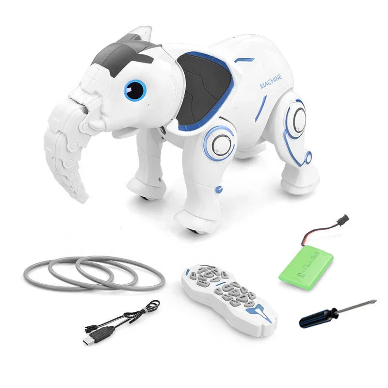 Interactive Voice Remote Control Robot Elephant Intelligent Electronic Programming Dancing RC Elephant Toys For Kids