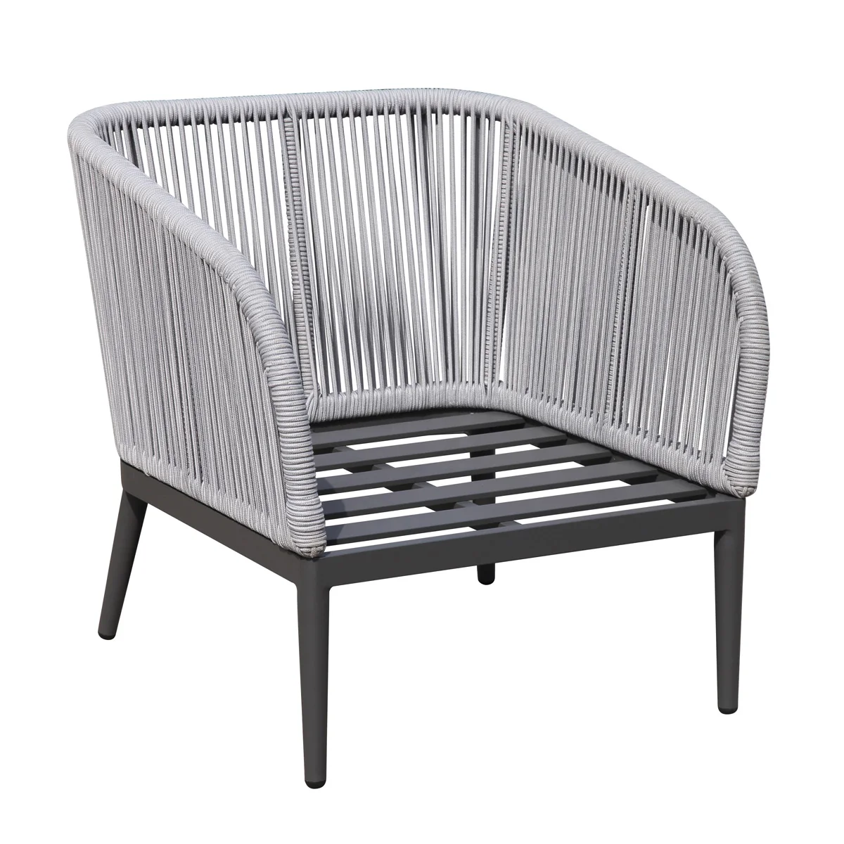 Outdoor Furniture Patio Alum Frame Rope Woven Chairs aluminum garden sofa chair