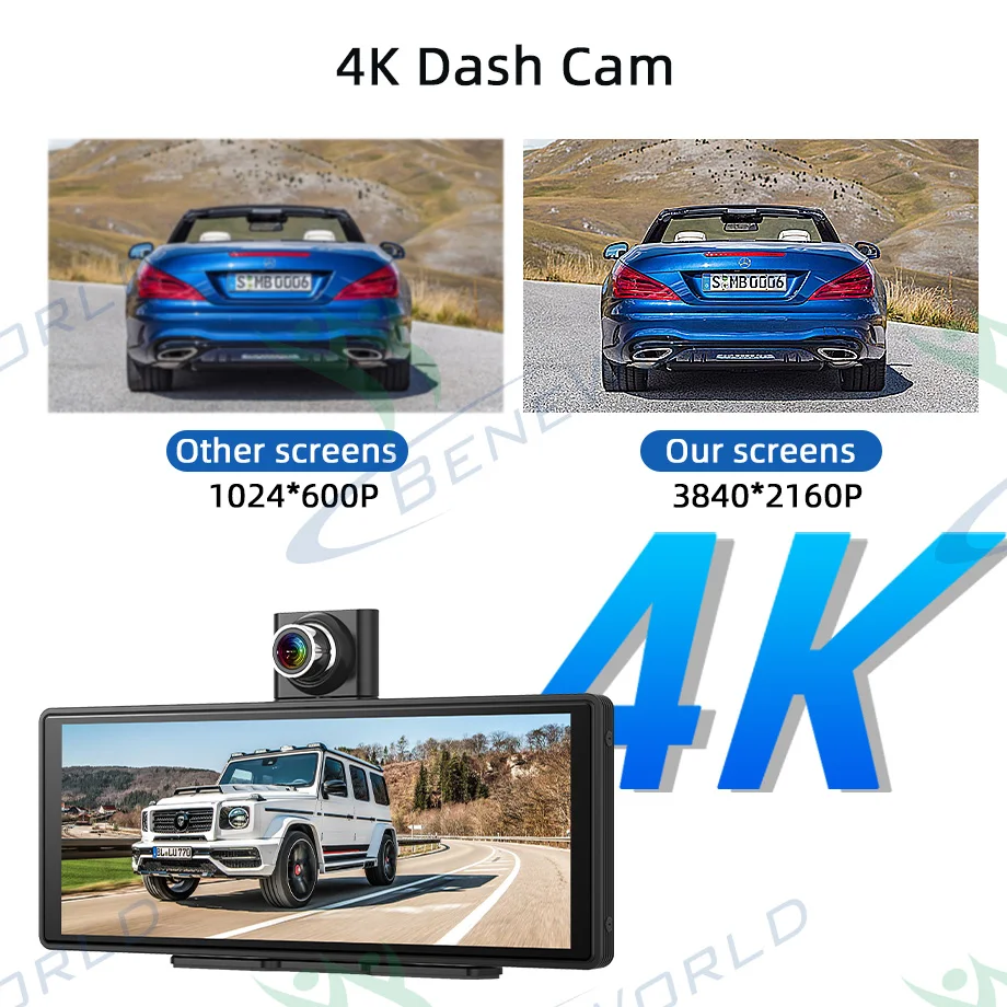 Лидер продаж 10 26 'ISO CE Certificate Carplay мультимедийный плеер Android автоматический экран с 4K DVR поворотом на 180