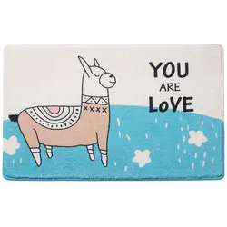 Lovely cartoon bathroom rug floor waterproof bath rug anti-bateria microfiber shower mat