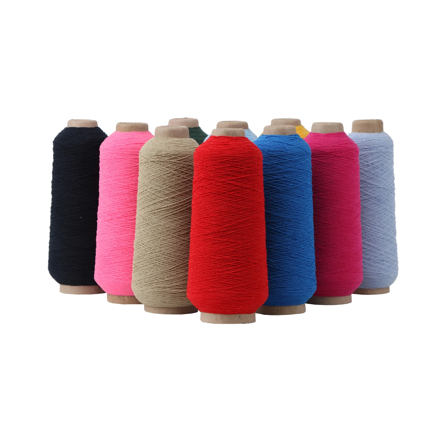 90# 100# 110# Nylon Rubber Covered Yarn Covering Rubber Yarn High Elastic Rubber Latex Double Covered Yarn