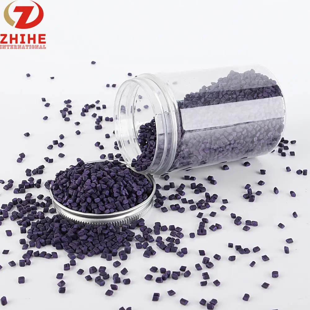 Plastic Pp Pe Color Clariant Hdpe Ldpe Pp Resin Granule Purple Color Masterbatch With 10%-50% Clariant Pigment