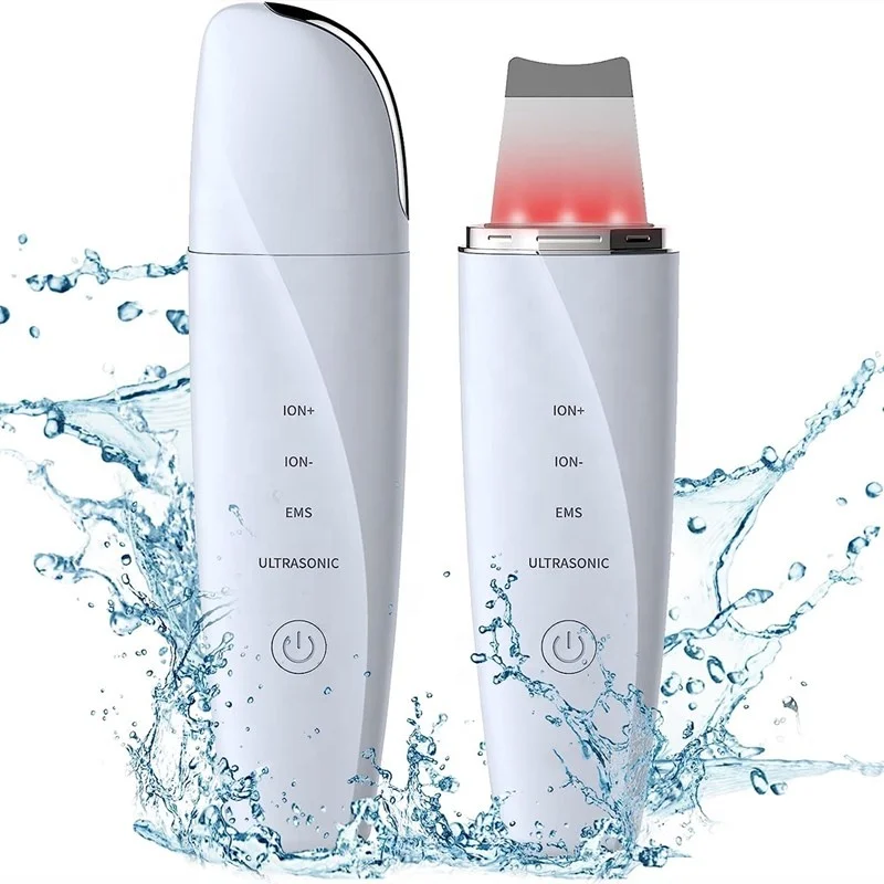 2-in-1 pore-extracting  ultrasonic device Pore Extractor and Serum Infuser Face Spatula Facial Exfoliator Scraper