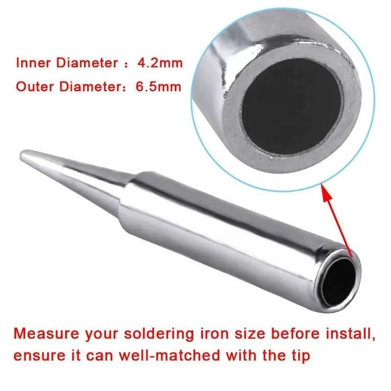 11 Pieces Soldering Iron Tips Kit 900M-T For Hakko Soldering Station Tool 900M 936 937 907