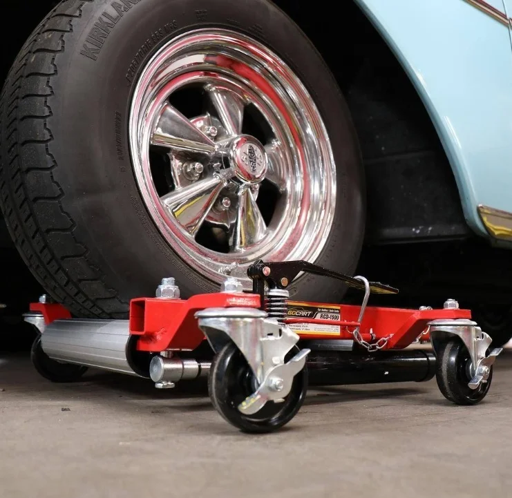 OSATE 1500LBS Go Jack Steel Sleeve Hydraulic Wheel Dolly for Car Positioning