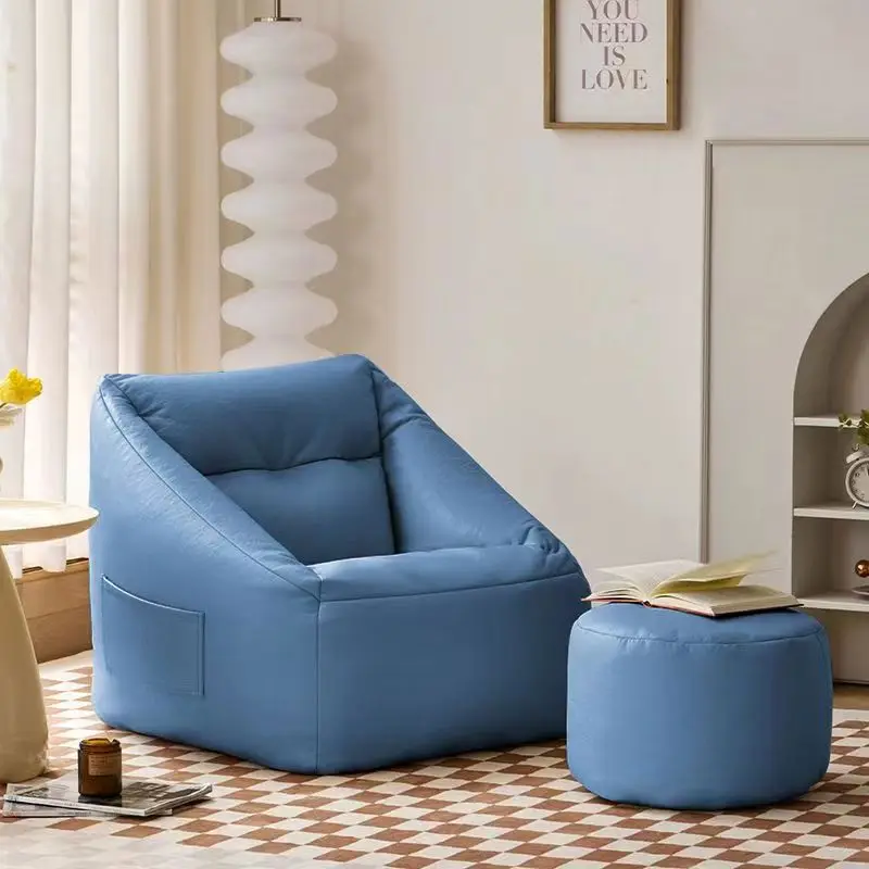 Ленивый диван мешок фасоли может лежать и спать татами технологии тканевая сеть красный маленький балкон спальня одноместный стул