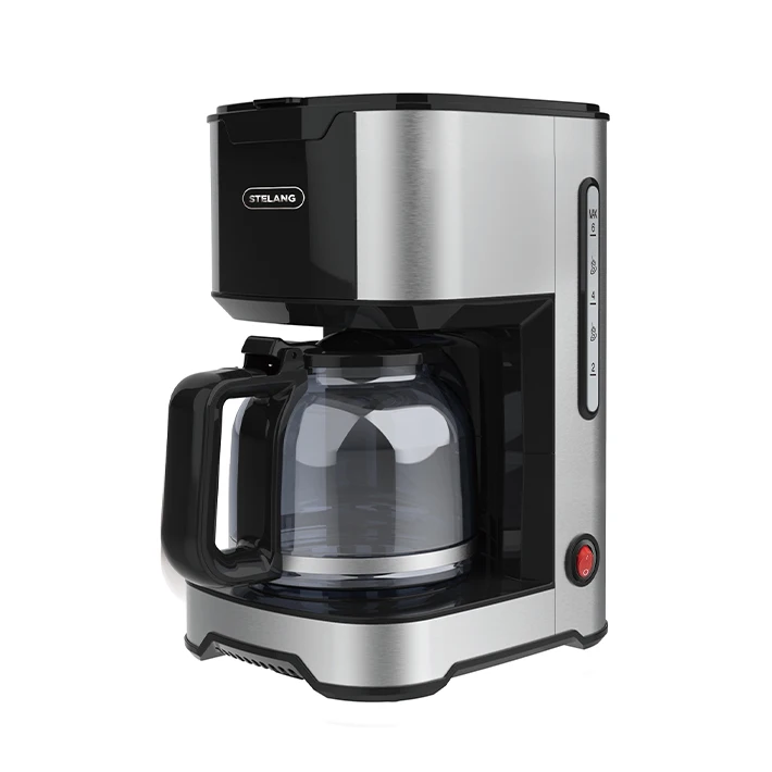 12 cup filter machine semi automatic portable manual smart drip coffee maker with glass jug