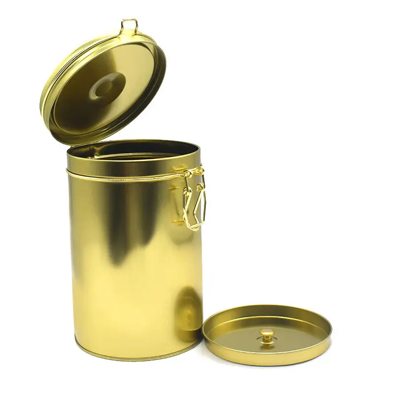 Wholesale Custom Empty Food Grade Airtight Air-tight Coffee Container Packaging Packing Storage Tin Can Jar With Degassing Valve
